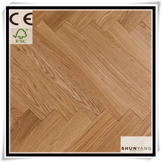 Herringbone oak engineered wood flooring
